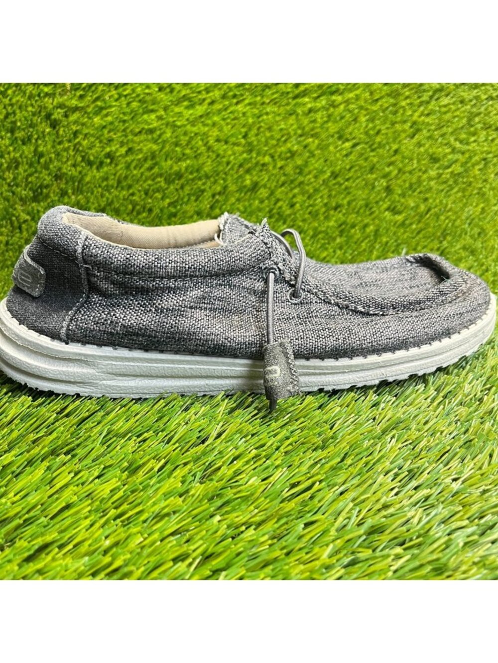 Hey Dude Wally Woven Mens Size 7 Gray Athletic Casual Walking Slip On Shoes